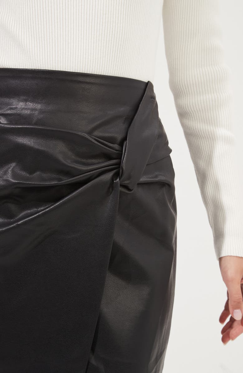 ASTR the Label Kari Faux Leather Midi Skirt, Alternate, color,