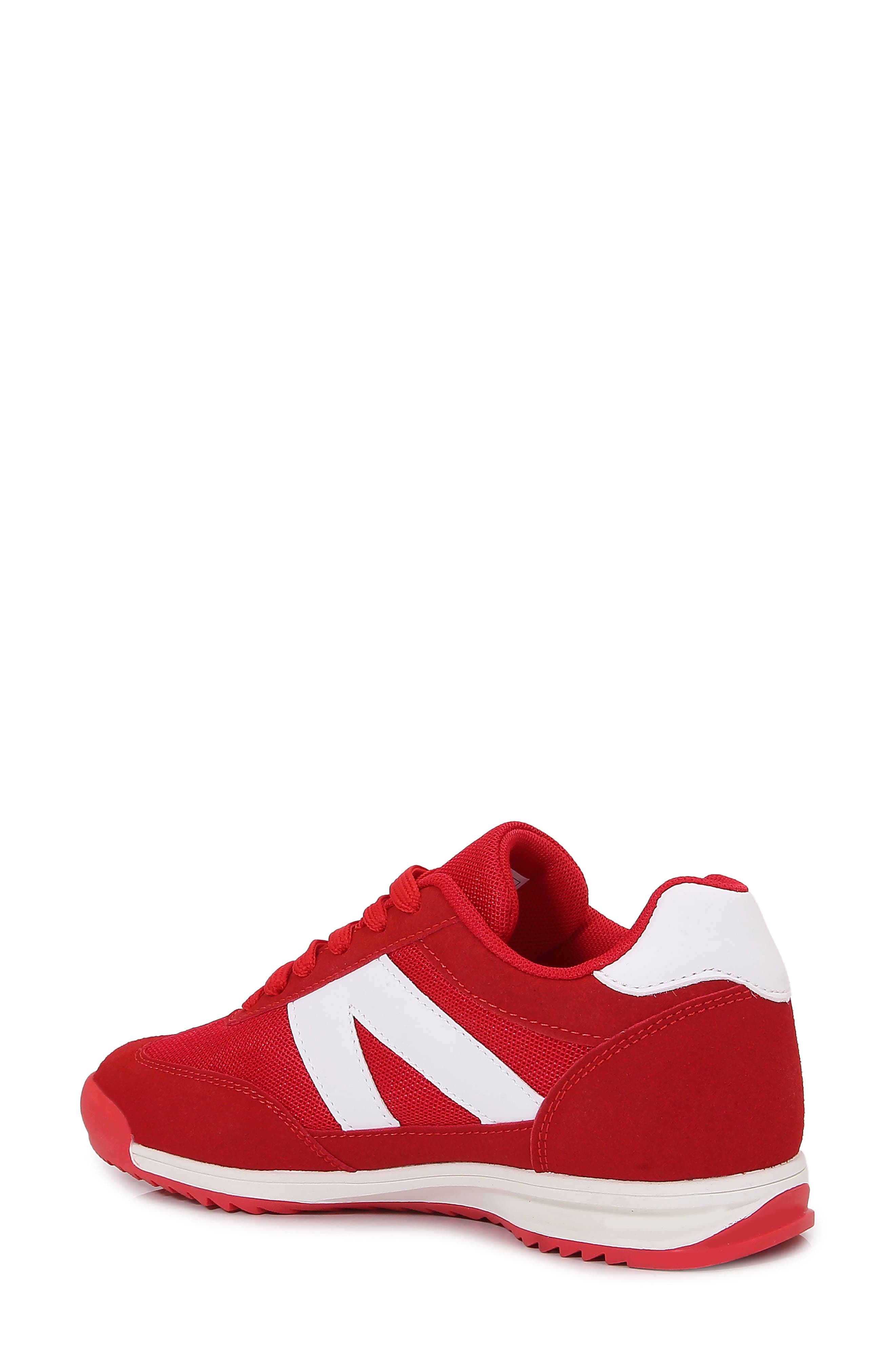 BERNESS Leena Bike Toe Wedge Sneaker, Alternate, color, Red
