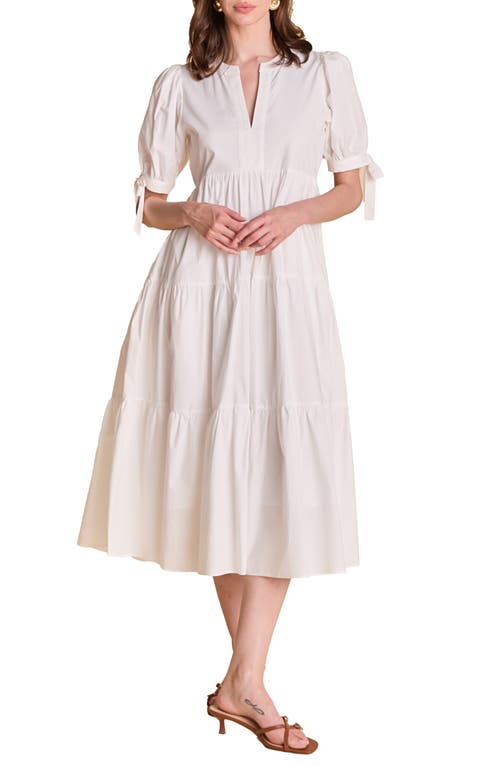 ENGLISH FACTORY ENGLISH FACTORY TIERED MIDI DRESS