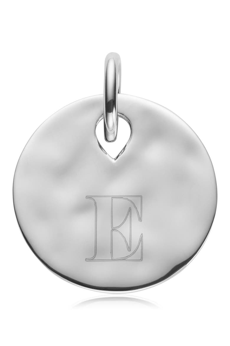 Hammered Pendant Charm, Alternate, color, SILVER