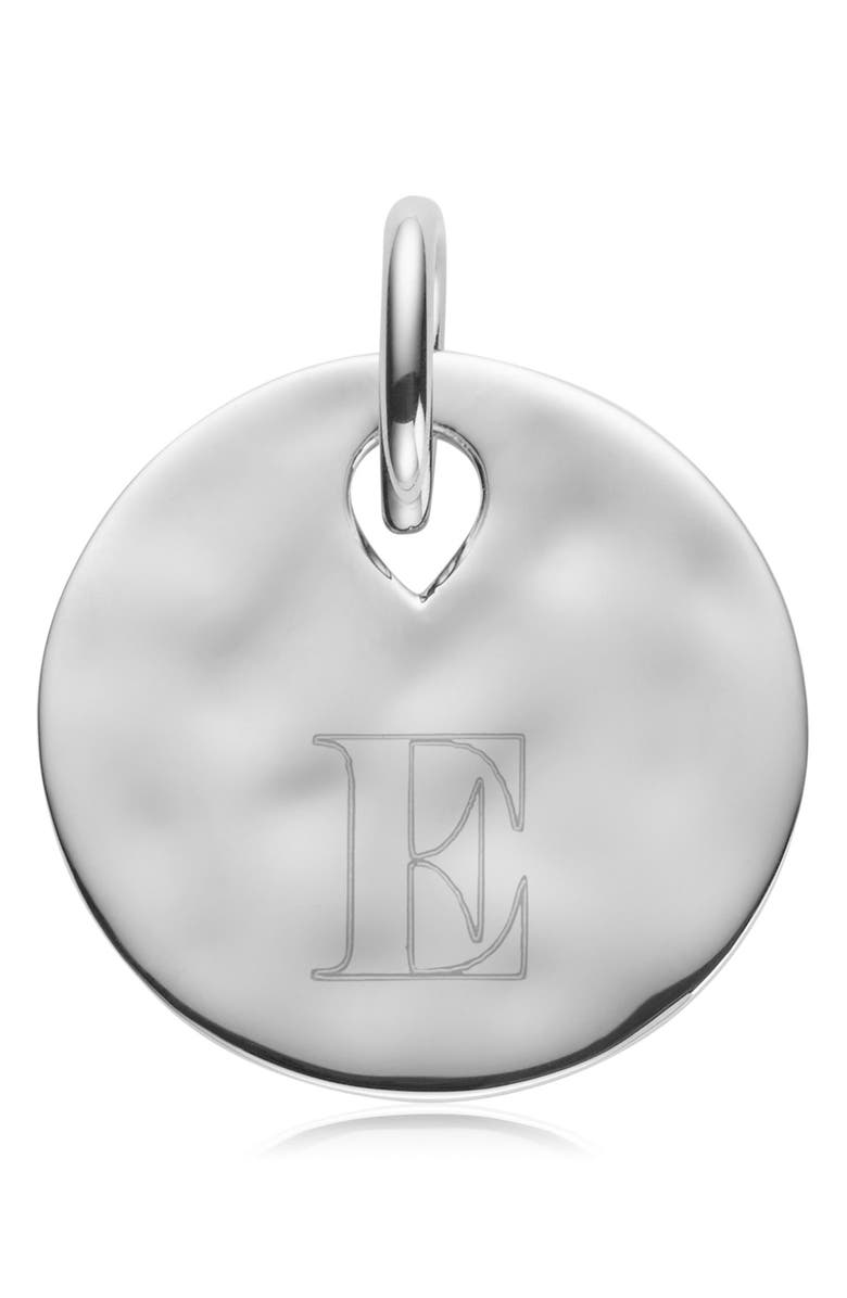 Monica Vinader Hammered Pendant Charm, Alternate, color, Silver