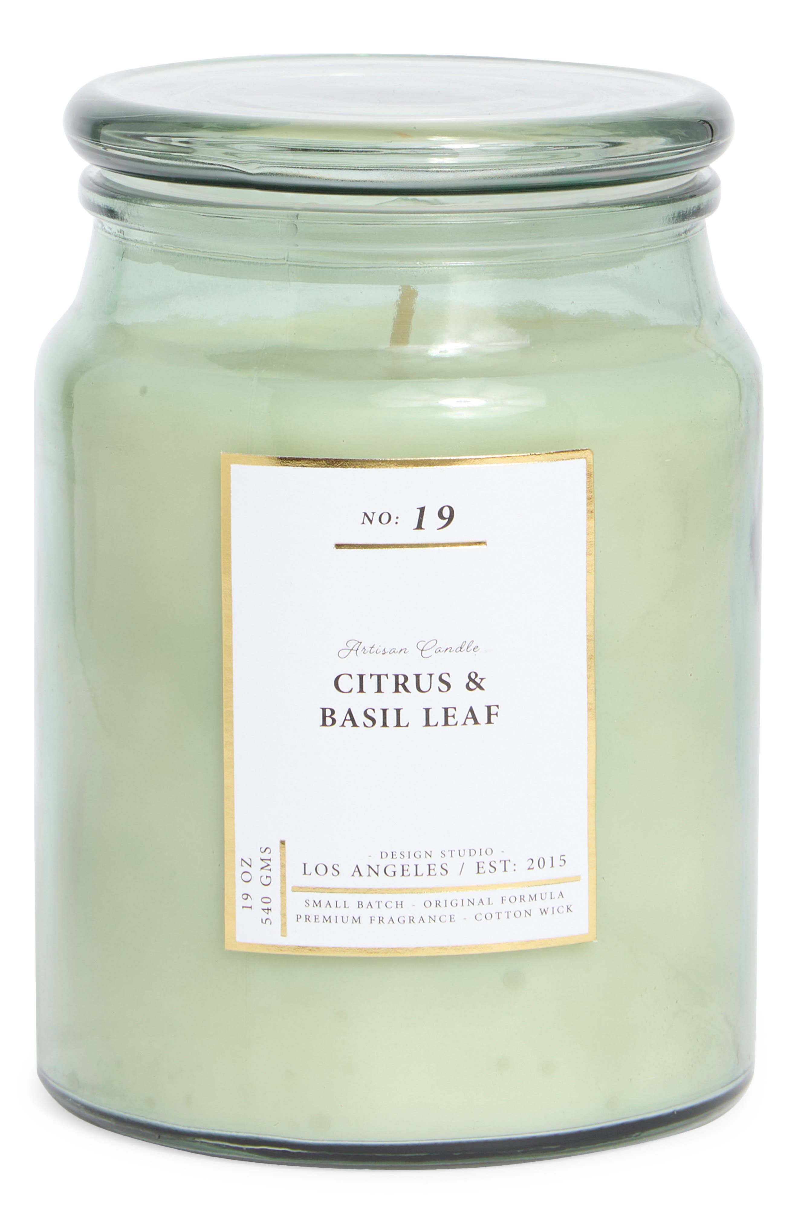 PORTOFINO CANDLES Citrus & Basil Leaf Apothecary Artisan Jar Candle