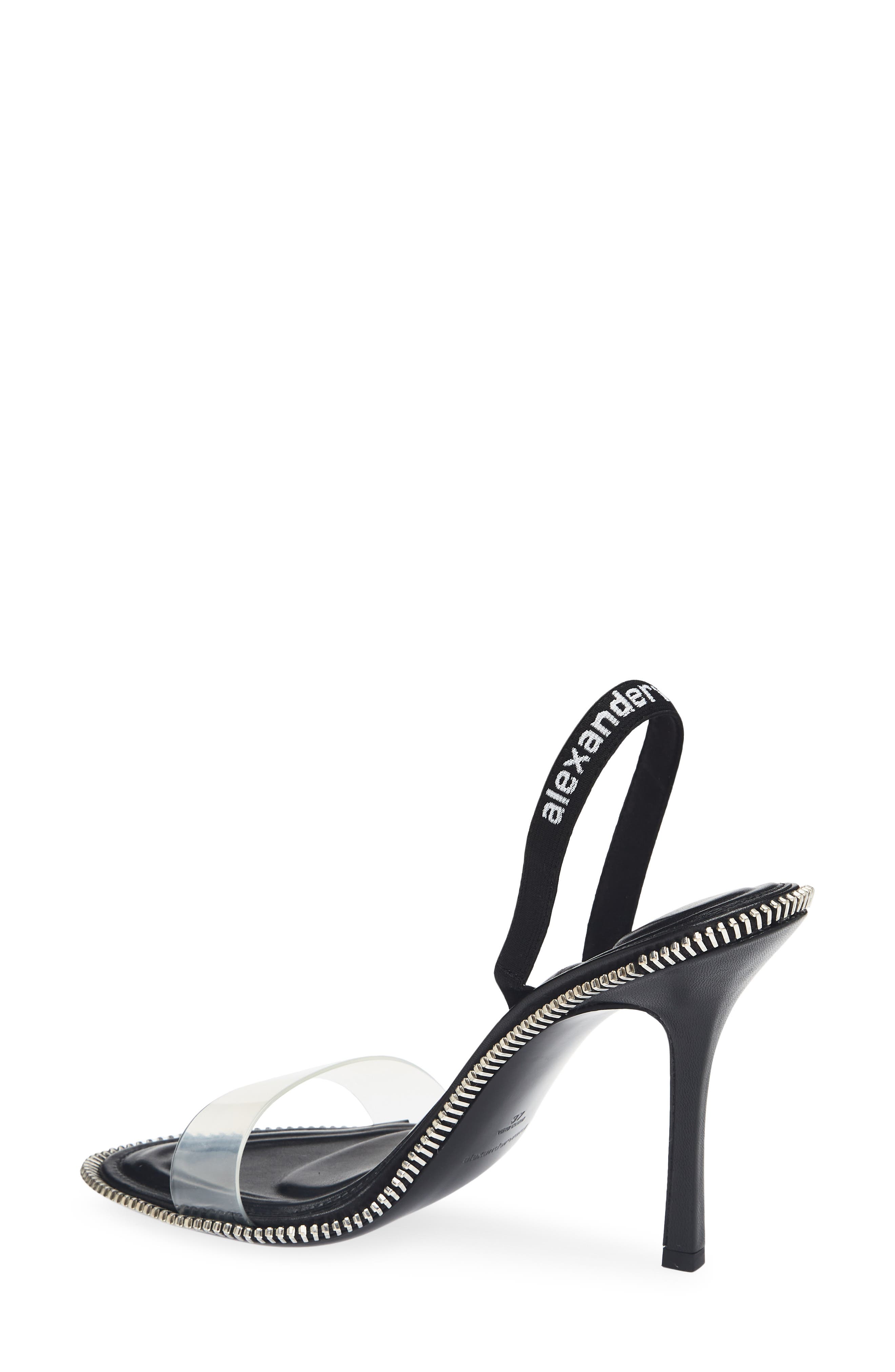 Nova Zip Slingback Sandal, Alternate, color, BLACK