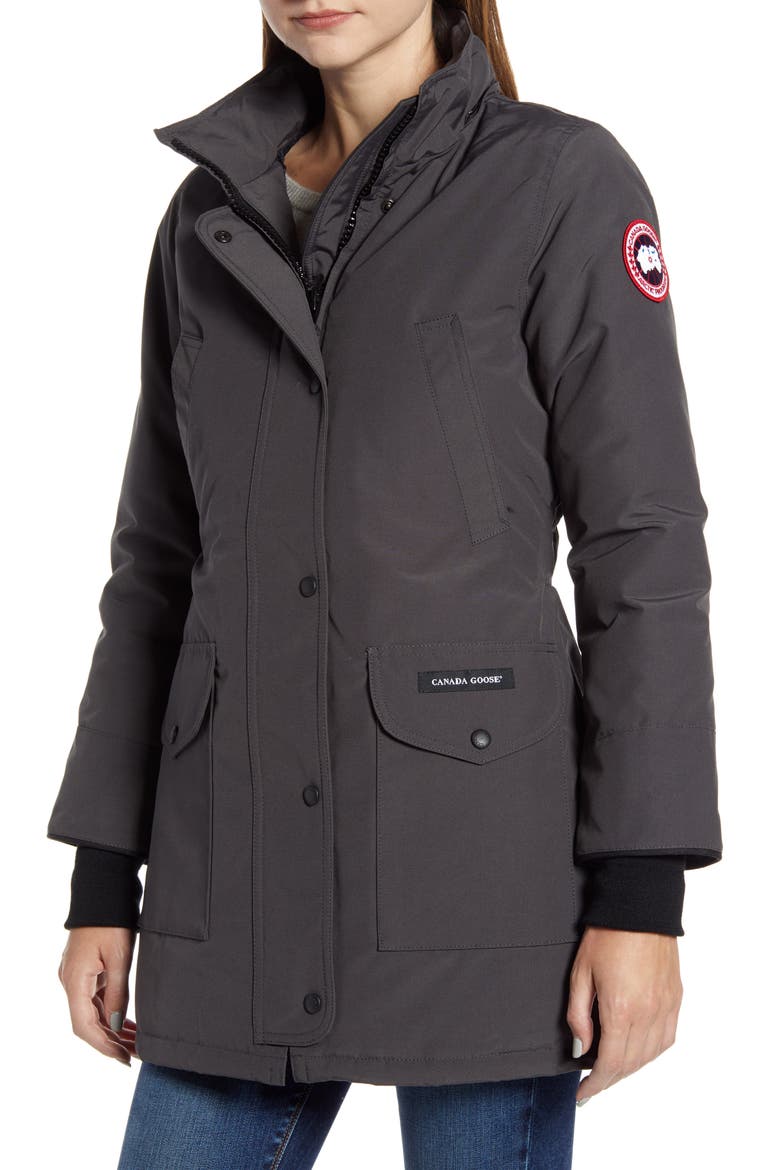 Trillium Fusion Fit Hooded Parka with Genuine Coyote Fur Trim, Alternate, color, GRAPHITE