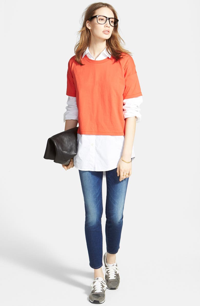Madewell Oversize Button Front Shirt, Alternate, color, 