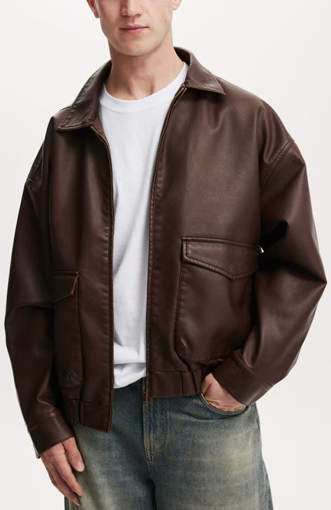 Men s Leather Faux Leather Jackets Nordstrom