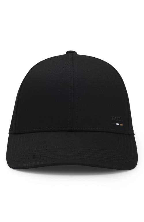 Hugo Boss Boss Zed Cotton Twill Baseball Cap In Black