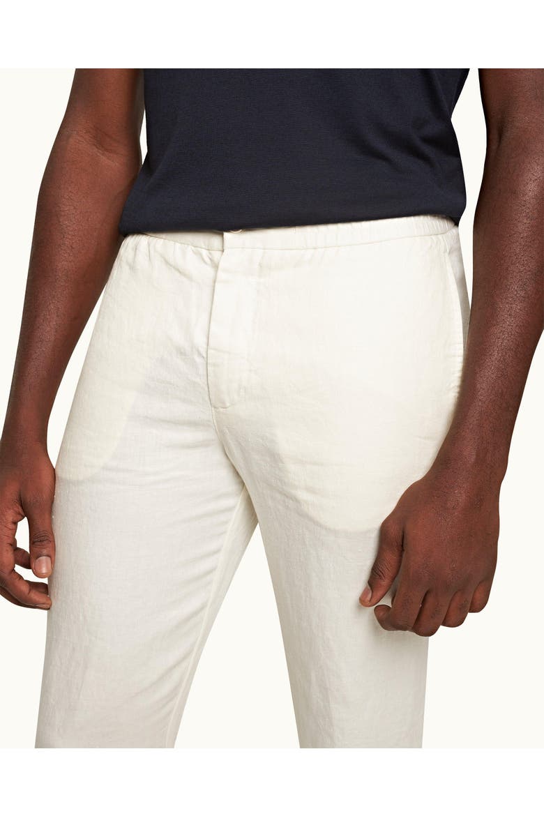 Cornell Linen Tailored Fit Washed Linen Trousers, Alternate, color, SANDBAR