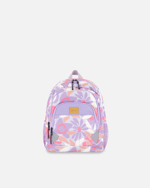 Deux Par Deux Little Kids Backpack Retro Flower In Pink