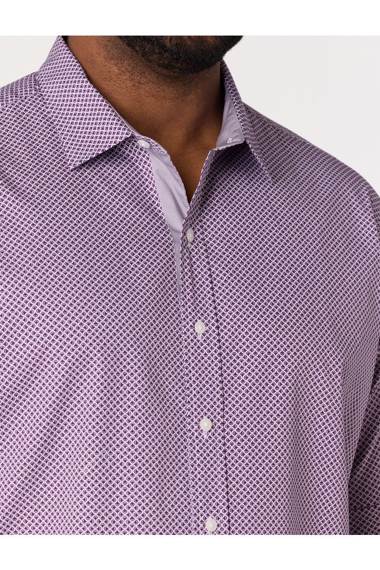 Big & Tall Micro Print Sport Shirt V2, Alternate, color, PURPLE