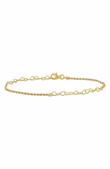 DELMAR Heart Link & Rope Chain Bracelet