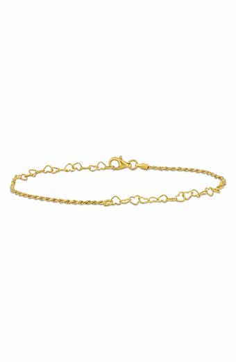 Heart Link & Rope Chain Bracelet