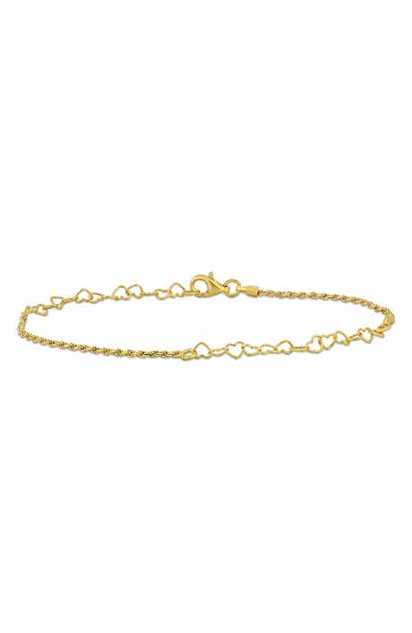DELMAR Heart Link & Rope Chain Bracelet