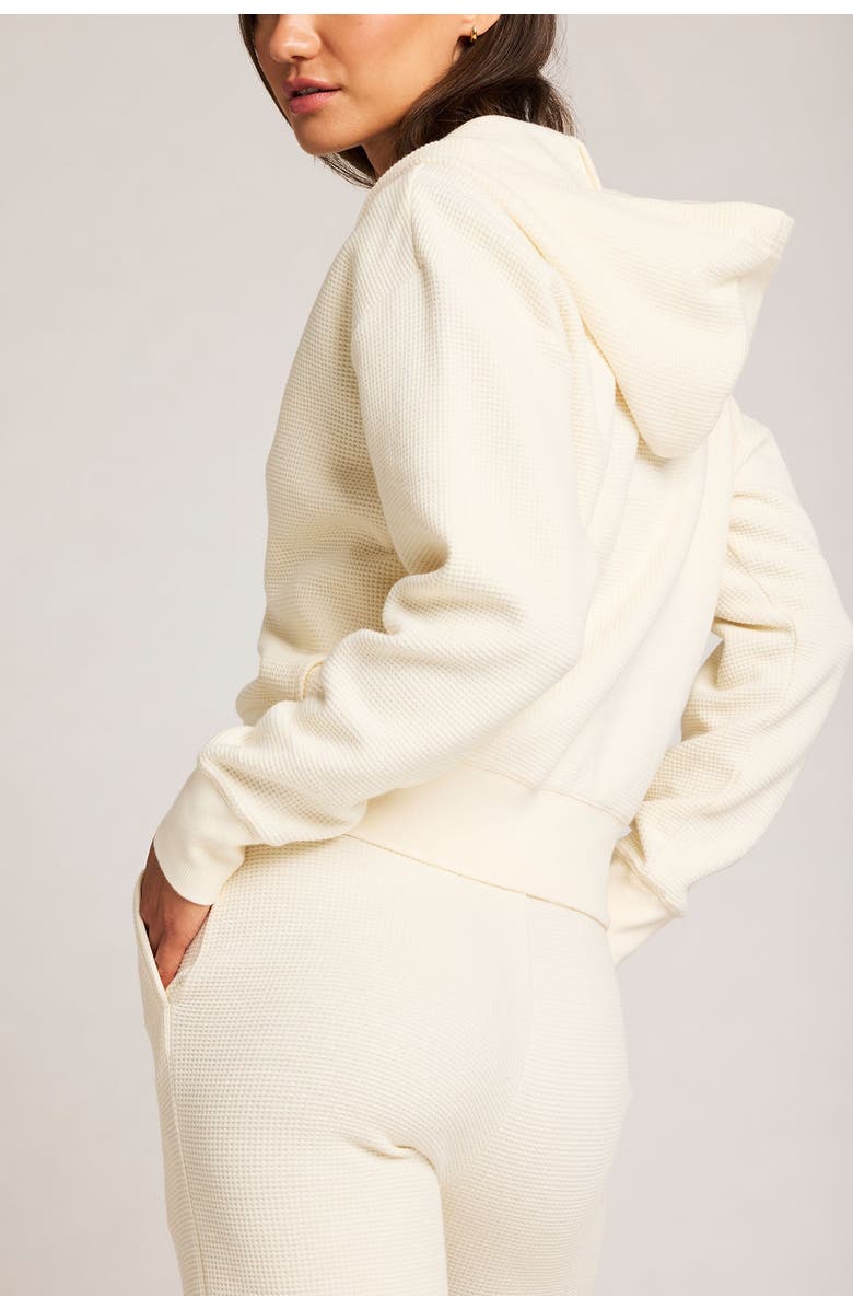 Negative Underwear Waffle Knit Bomber, Alternate, color, Cream