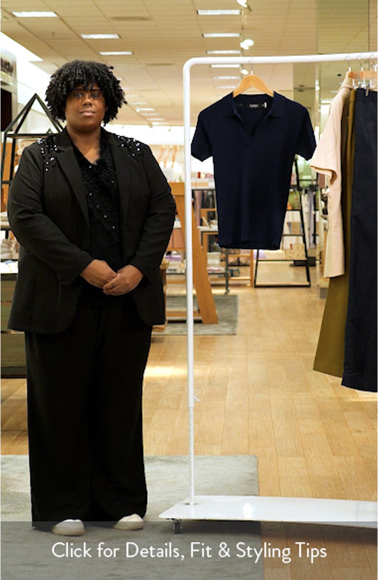 Rib Knit Polo Sweater, sales video thumbnail