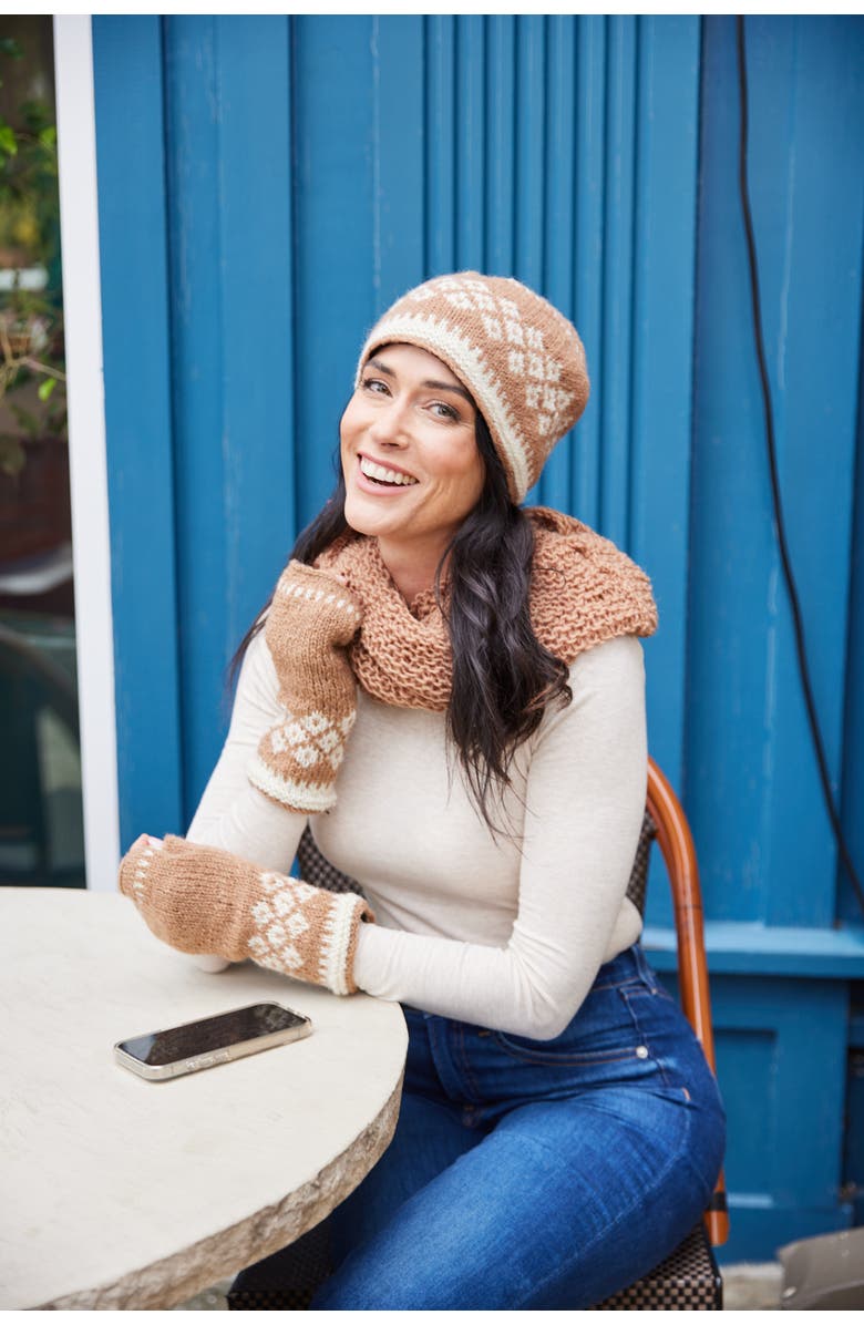 Feelgoodz Women's Artisan Hand-Knit Vail Winter Wool Beanie Hat, Alternate, color, Haven