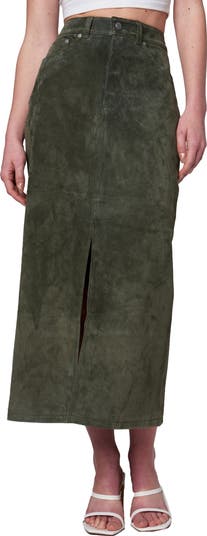 Suede Maxi Skirt