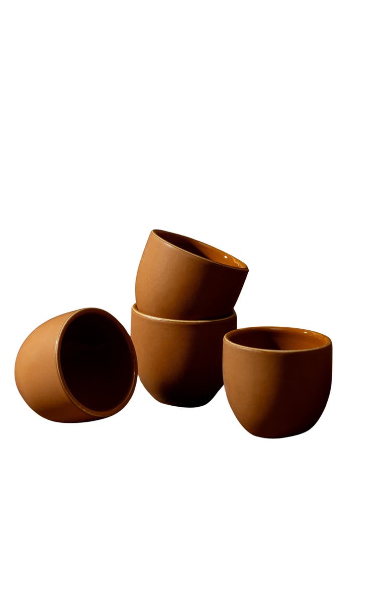 Stoneware Coffee Cup Dadasi - Set of 4, Main, color, Matte Terracotta