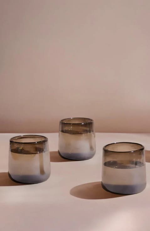 Mario Short Smoke Luster Glass - Set of 4