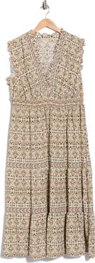MAX STUDIO Sleeveless Tiered Maxi Dress