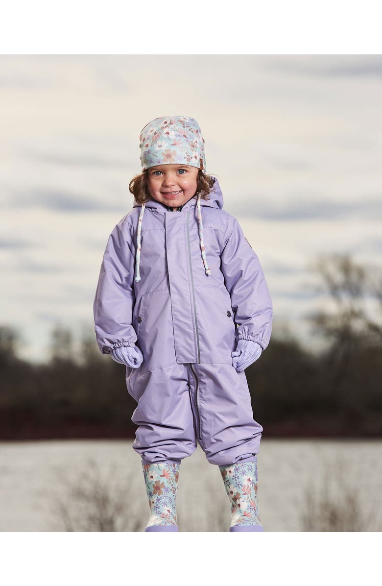 Deux par Deux Baby Girl's Baby Mid-Season One-Piece Outerwear Lilac With Printed Hat, Alternate, color, Lilac