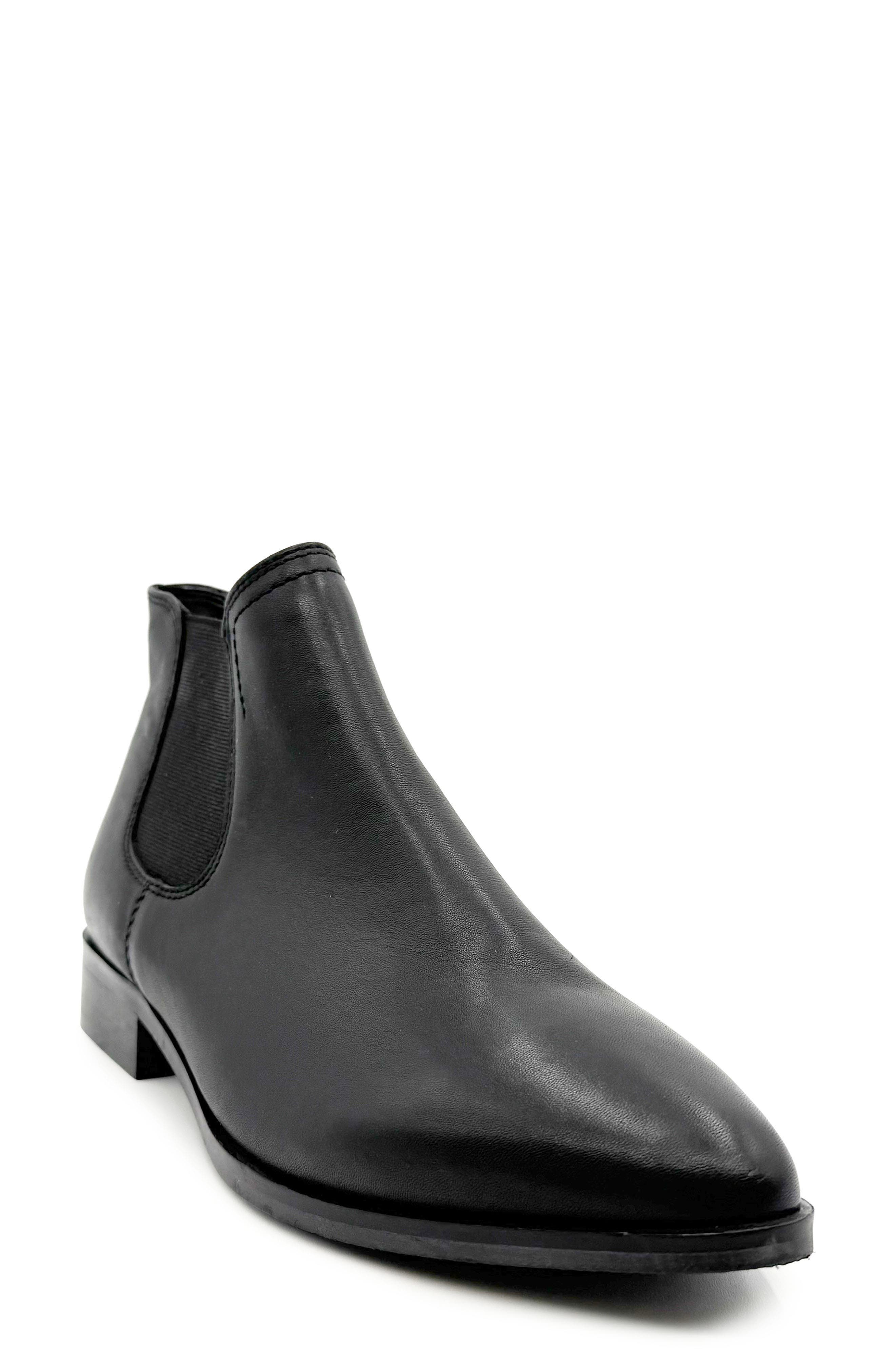 CHELSEA CREW Dapper Chelsea Boot, Main, color, Black Leather