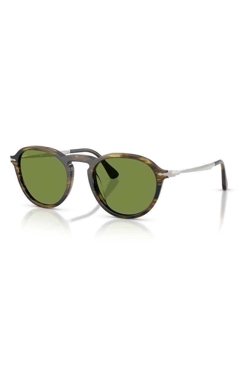 Persol 51mm Phantos Sunglasses, Alternate, color, Striped Black / Olive Green