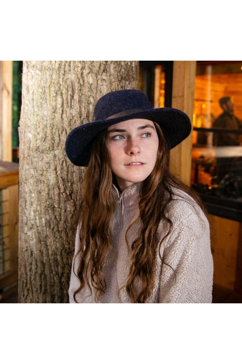 Hugh Women's Wool Safari Hat, Alternate, color, Dark Heather Navy