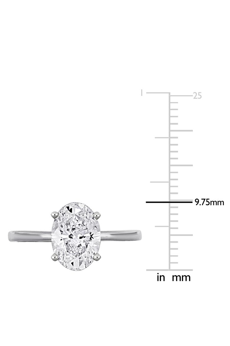 Oval Lab Grown Diamond Solitaire Ring 14k, Alternate, color, White Gold