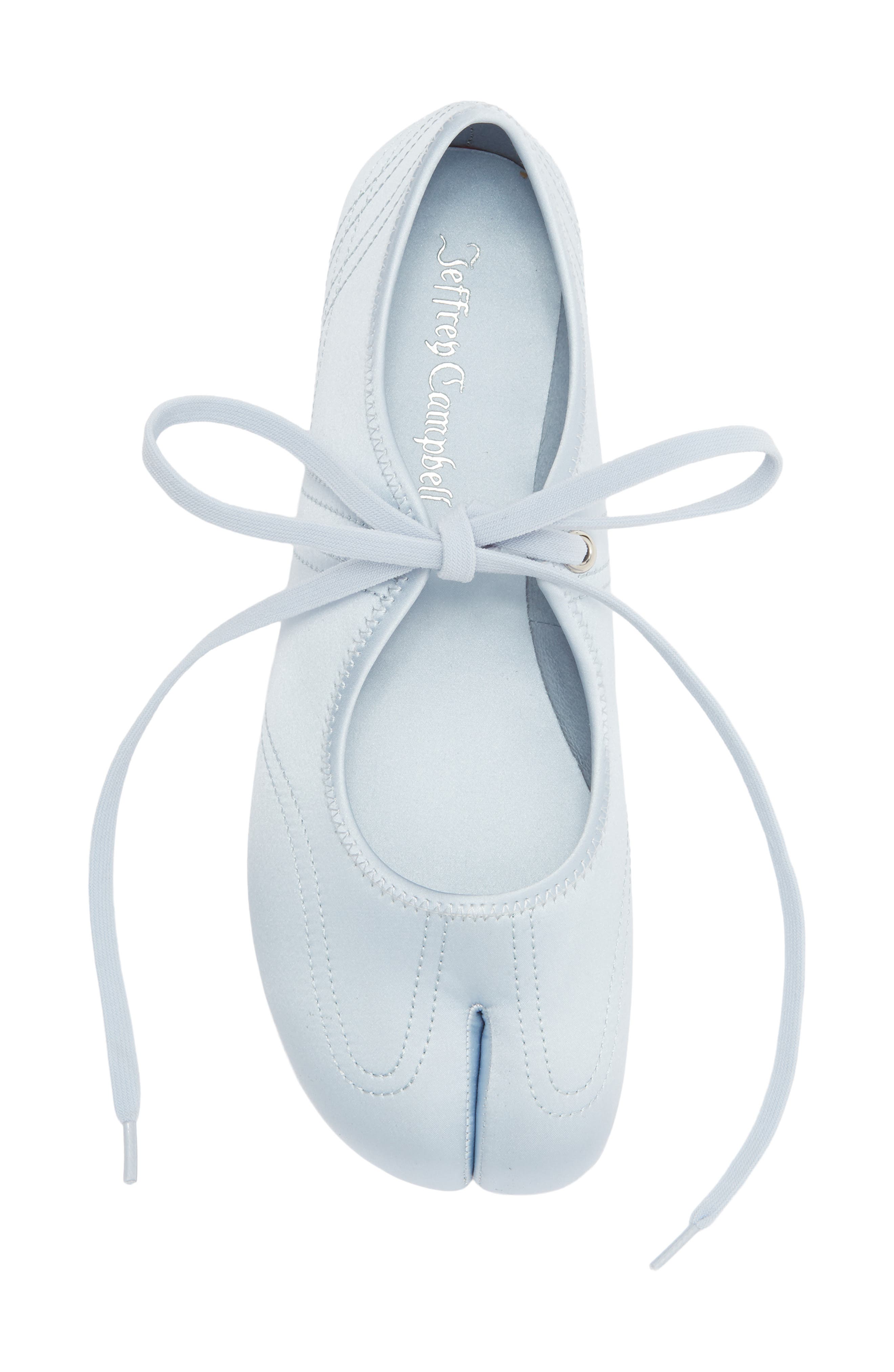 Saturna Split Toe Mary Jane Flat, Alternate, color, LIGHT BLUE SATIN
