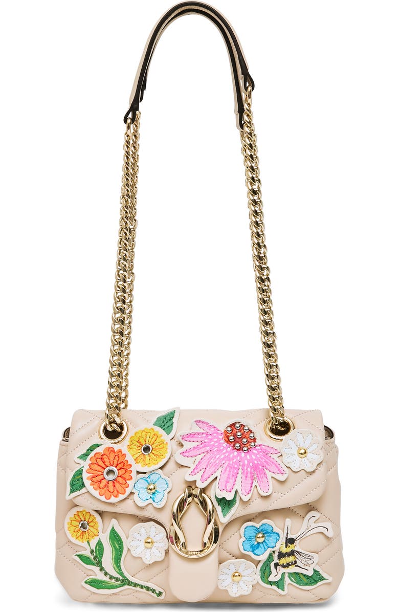 AIMEE Unity Novelty Box Convertible Leather Shoulder Bag, Alternate, color, Floral Collage