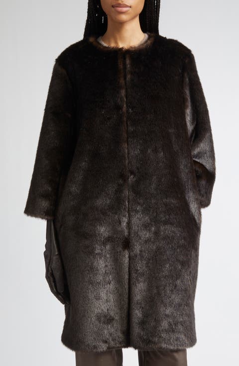 ジャケット・アウター RECTO 70S ORCHID FAUX FUR OVERSIZED COAT ジャケット・アウター RECTO 70S ORCHID FAUX FUR OVERSIZED