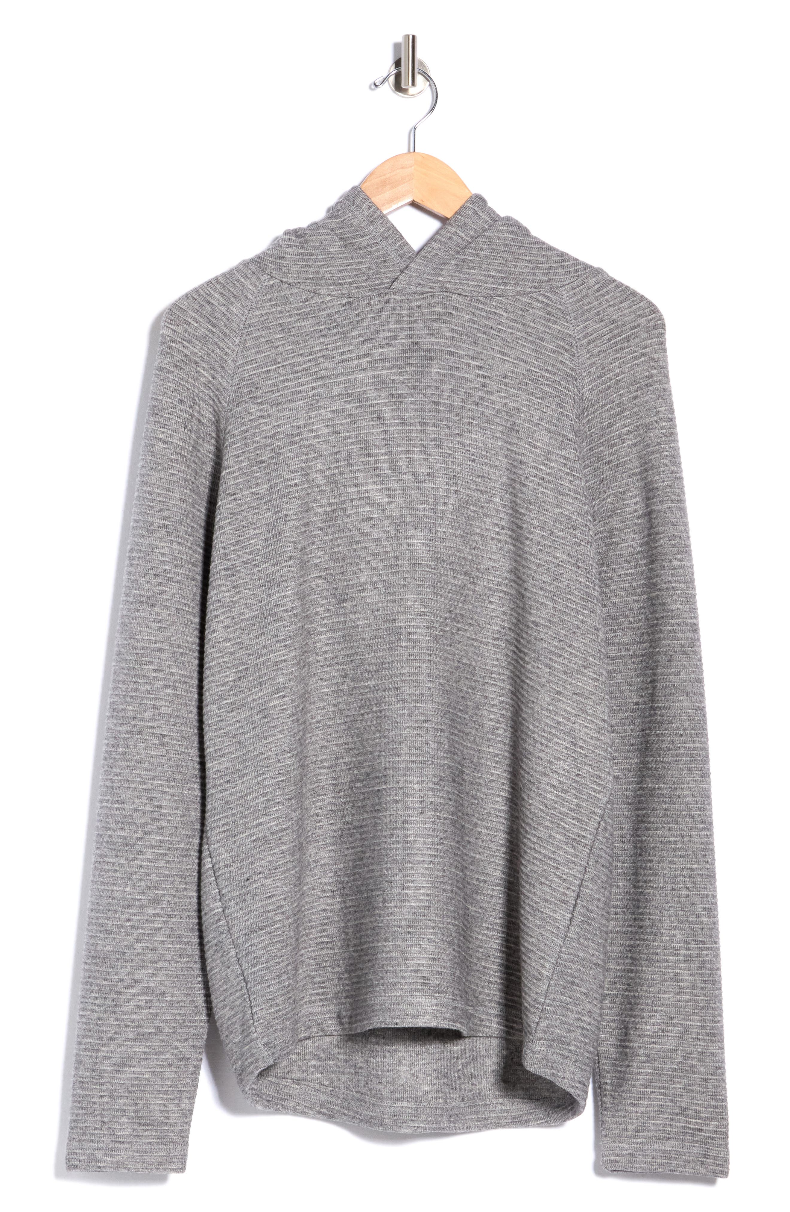 Ottoman Ribbed Pullover Hoodie