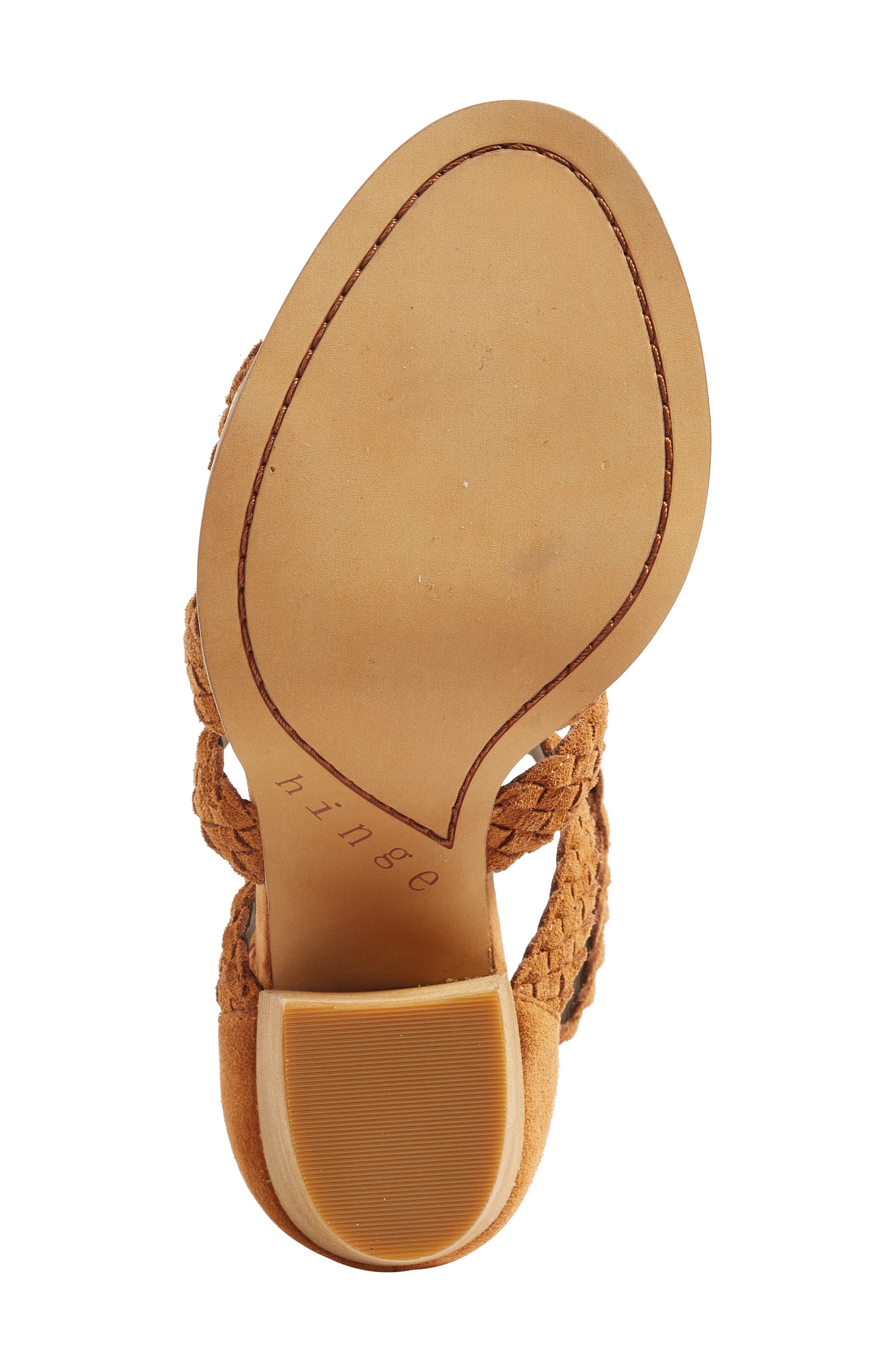 Desi Block Heel Sandal, Alternate, color, COGNAC SUEDE
