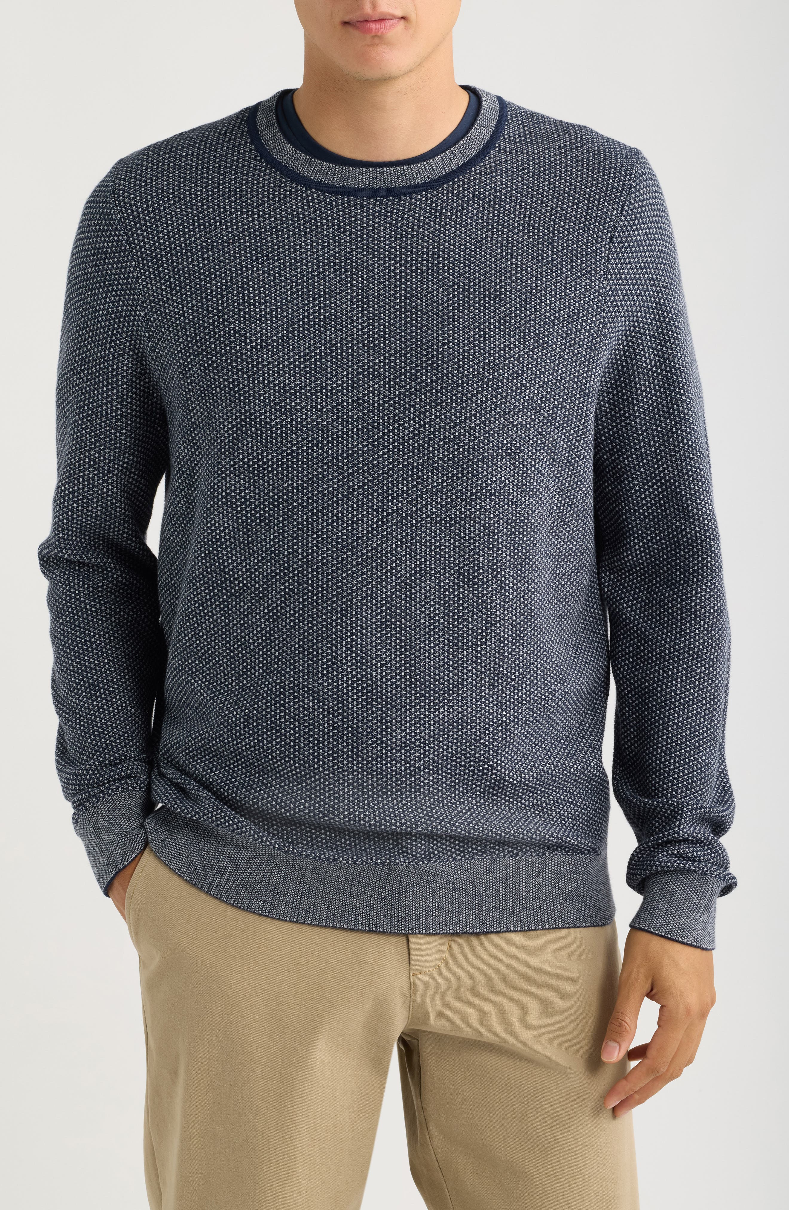 NAVY- GREY DECEMBER HEATHER