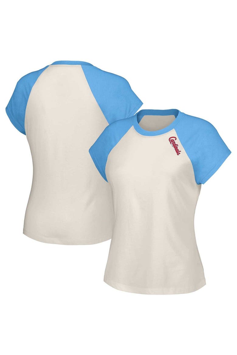 Women's Lusso  White St. Louis Cardinals Nikki Raglan T-Shirt, Main, color, White