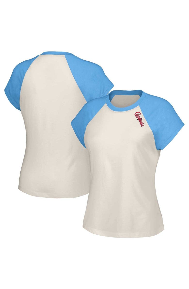 LUSSO Women's Lusso White St. Louis Cardinals Nikki Raglan T-Shirt, Main, color, White