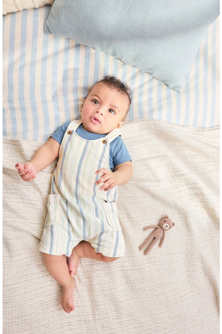 Stripe Romper & Bodysuit Set, Alternate, color, BLUE