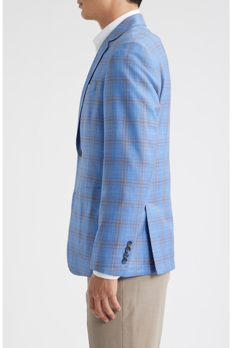 Metro Plaid Wool Sport Coat, Alternate, color, BLUE METRO PLAID