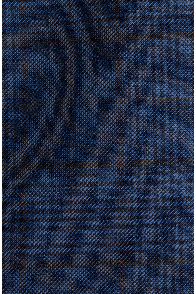 Hutson Slim Fit Plaid Wool Sport Coat, Alternate, color, DARK BLUE