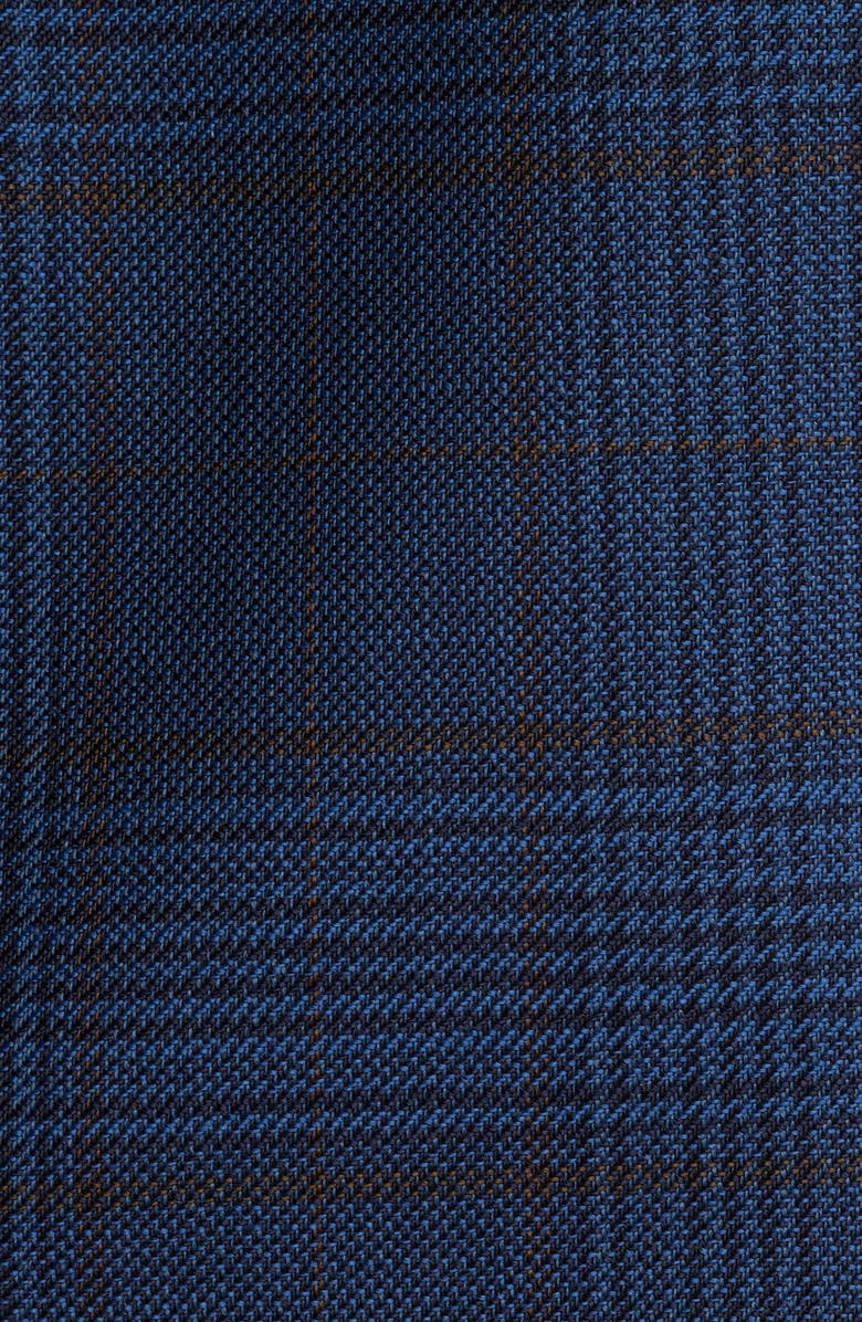 BOSS Hutson Slim Fit Plaid Wool Sport Coat, Alternate, color, Dark Blue