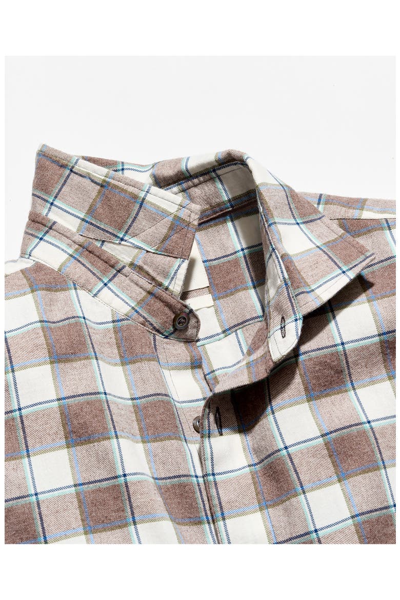 Check Melange Sport Shirt, Alternate, color, BROWN MULTI