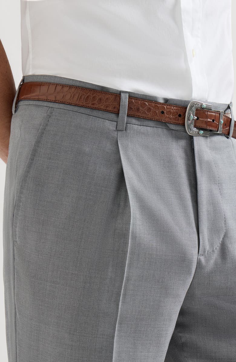 Brunello Cucinelli Hopsack trousers, Alternate, color, Grey