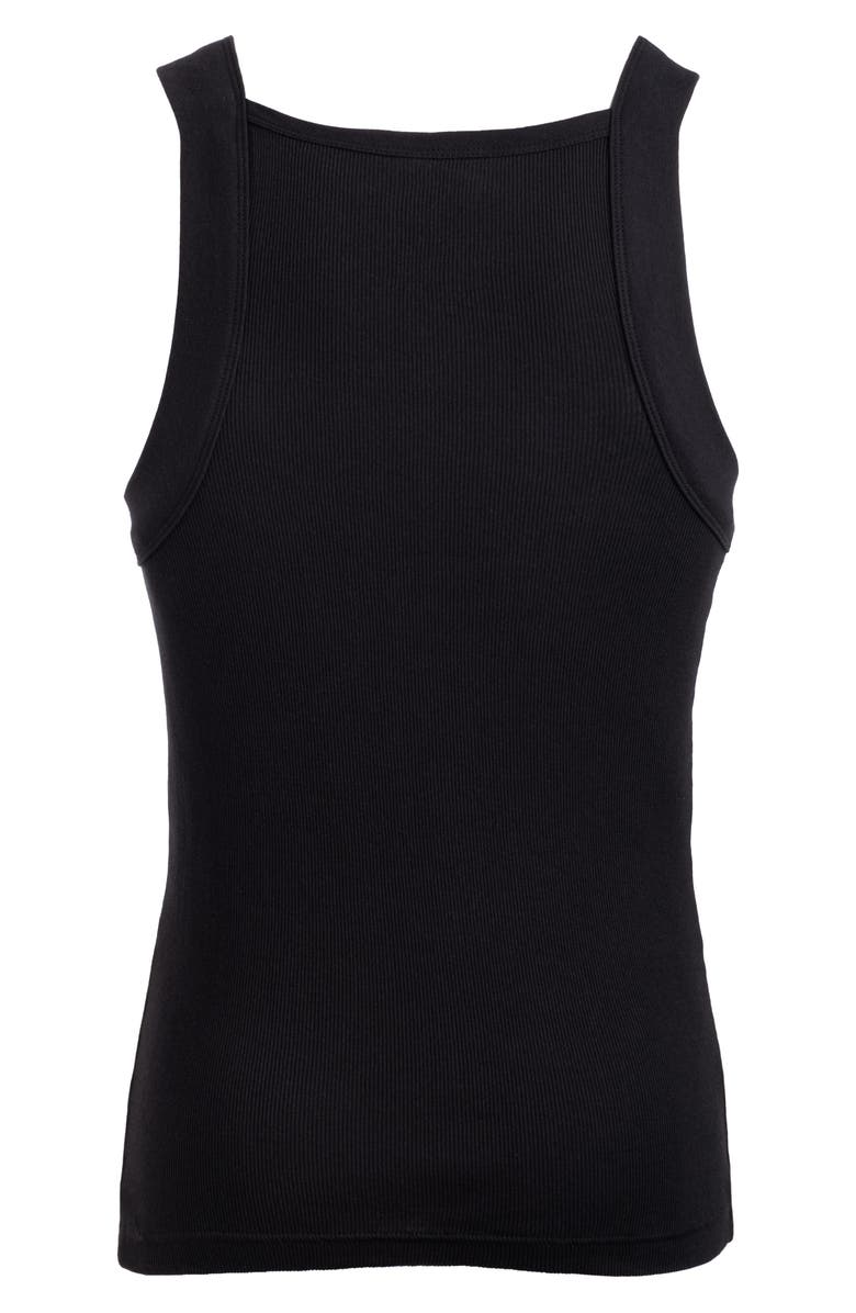 DKNY Pack of Four Square Neck Tank Tops, Alternate, color, Black/Black/Black/Black