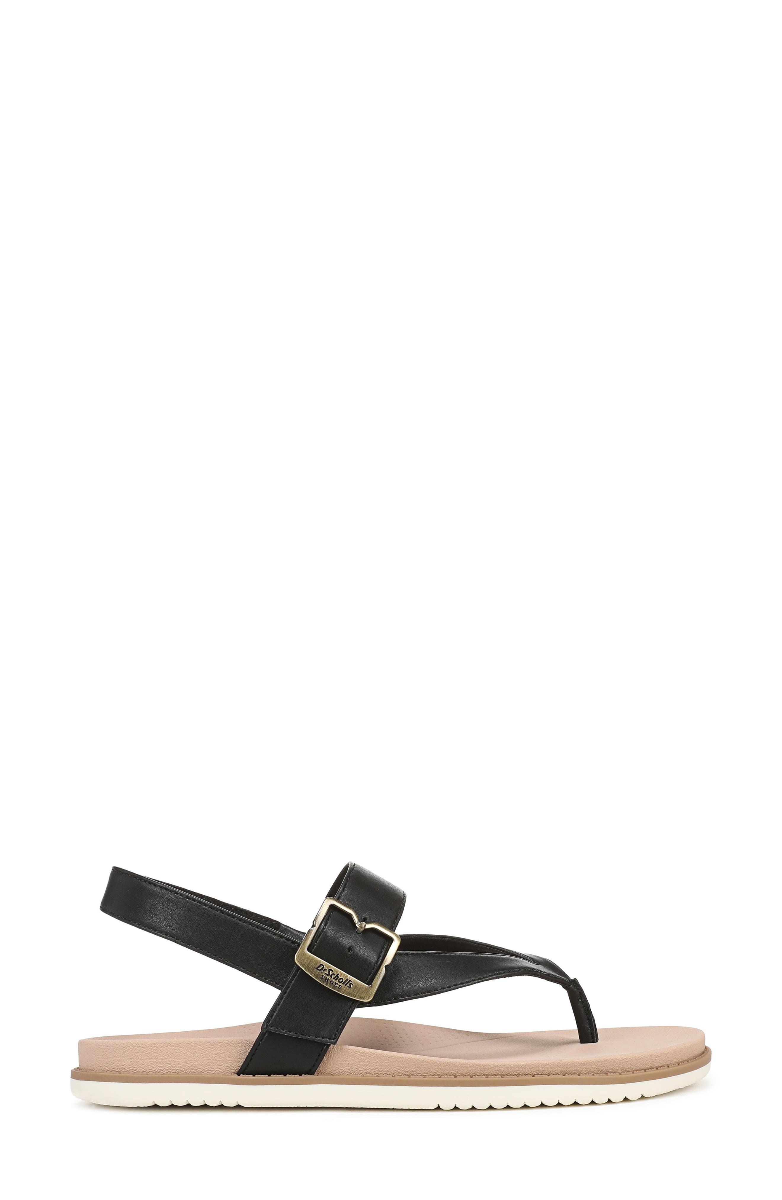 Dr. Scholl's So Chill Sandal, Alternate, color, Black Faux Leather