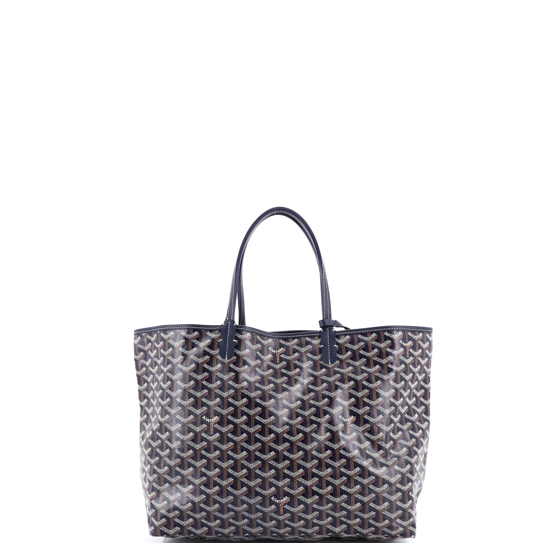 Pre-Owned Goyard Saint Louis Tote Printed Coated Canvas PM, Alternate, color, Blue