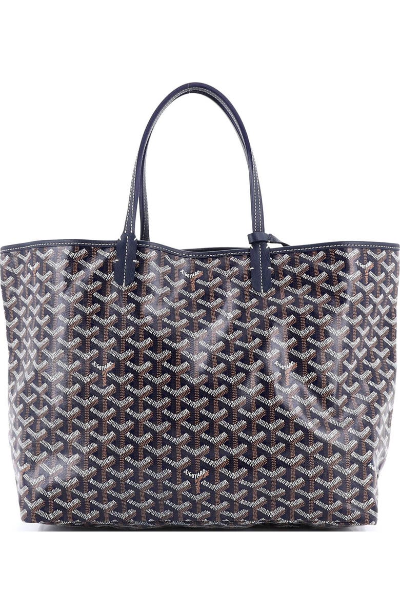 Pre-Owned Goyard Saint Louis Tote Printed Coated Canvas PM, Alternate, color, Blue