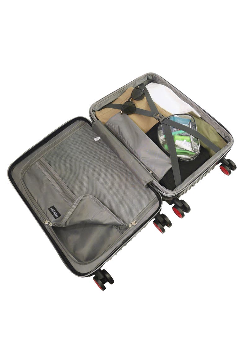 22.5" Hardcase Checkered carry-on with big logo., Alternate, color, BLACK