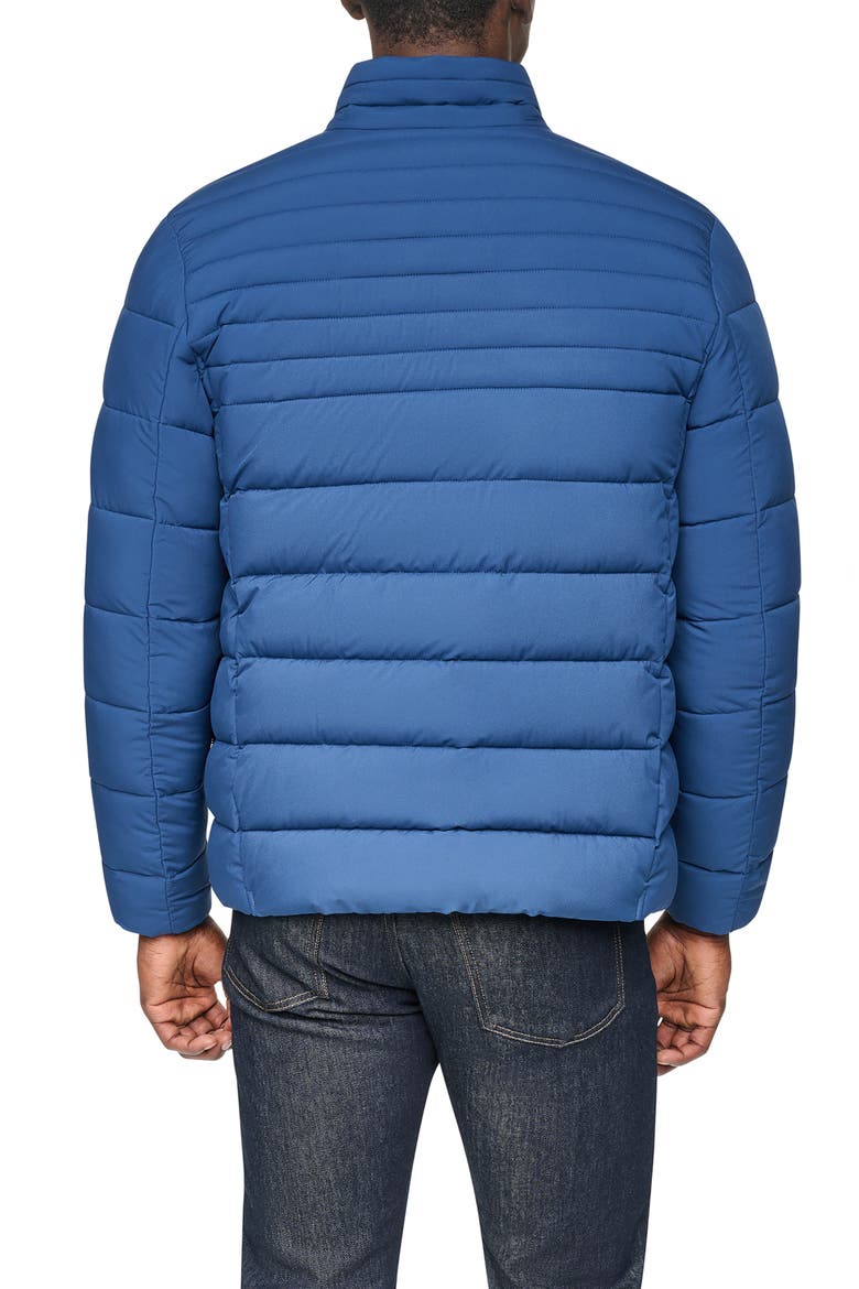 Stretch Puffer Jacket, Alternate, color, DENIM BLUE
