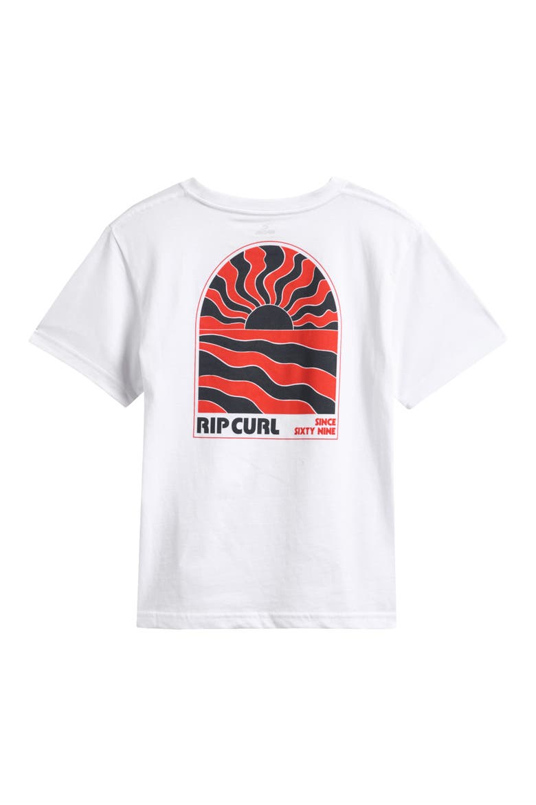 Surf Revival Sunset Cotton Graphic T-Shirt, Alternate, color, WHITE
